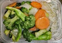 Broccoli with plain rice